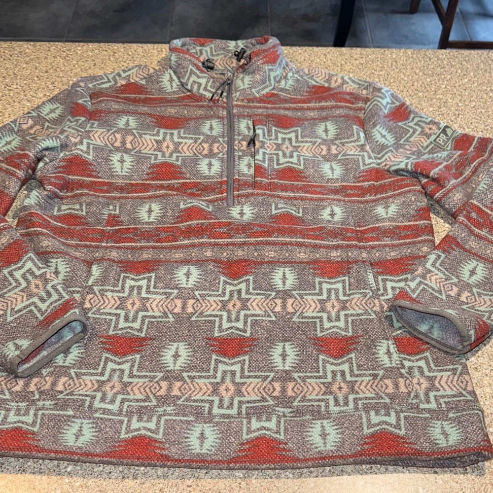 Powder River Outfitters aztec fleece pullover